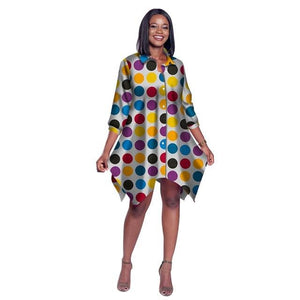 2019 African Print Wax Shirt for Women Dashiki Long Top Africa Clothing Bazin Plus Size Traditional African Clothing WY2030