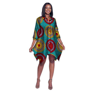 2019 African Print Wax Shirt for Women Dashiki Long Top Africa Clothing Bazin Plus Size Traditional African Clothing WY2030