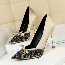Load image into Gallery viewer, 2019 Women Satin 10cm High Heels  Tacones Shoes