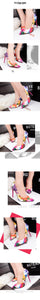 Colorful Ladies Floral Printing Shallow Slip On Pointed Toe