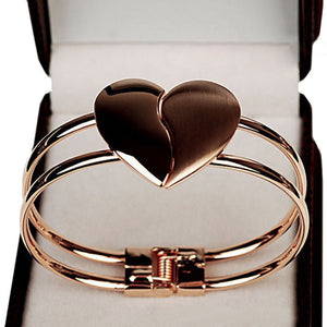 New Top Fashion Lady Elegant Heart Bangle Wristband Bracelet Cuff