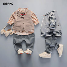 Load image into Gallery viewer, baby boys kids blazers boy suit for weddings prom formal lattice dress wedding boy suits Birthday Party Gift