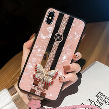 Load image into Gallery viewer, Luxury Creative Mirror Fashion 3D Inlaid butterfly Phone Case For iPhone