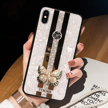 Load image into Gallery viewer, Luxury Creative Mirror Fashion 3D Inlaid butterfly Phone Case For iPhone