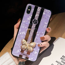 Load image into Gallery viewer, Luxury Creative Mirror Fashion 3D Inlaid butterfly Phone Case For iPhone