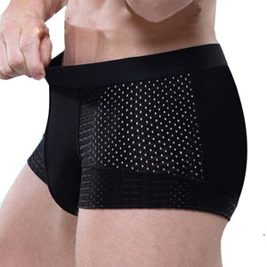 New 2019 Breathable Mesh Silk Men Boxers Four Corner Underwear Wholesale Underwear Men Cotton Mens Bodysuit Underwear 4pcs