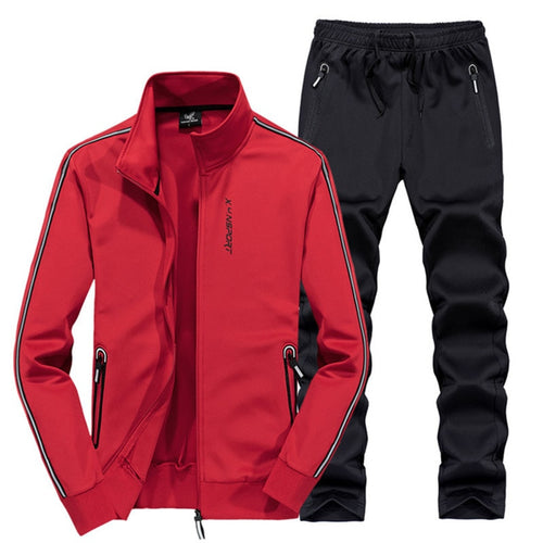 Sportswear Two Piece Set Tracksuit For Men Clothes Plus Size