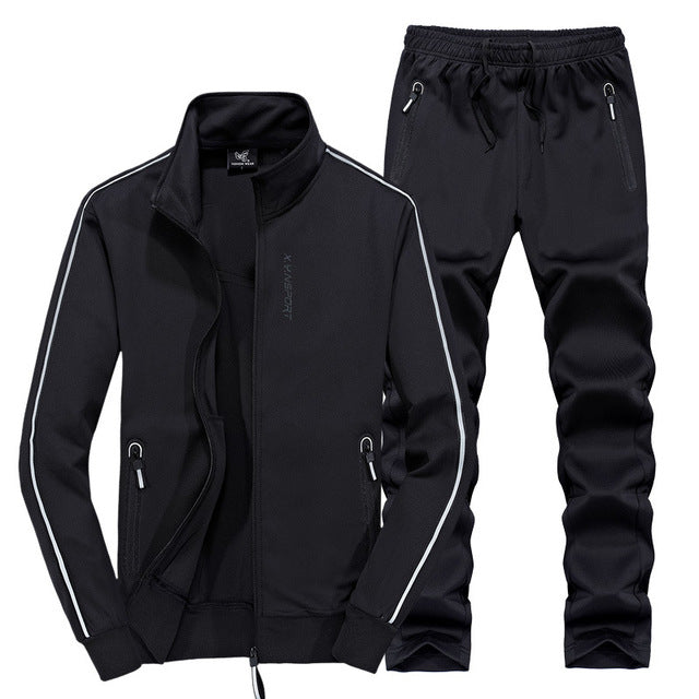 Sportswear Two Piece Set Tracksuit For Men Clothes Plus Size