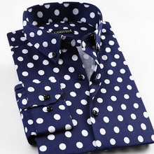 Load image into Gallery viewer, 2019 Spring New Men Polka Dot Printing Long Sleeve Shirt Fashion Male Dress Shirts Casual Formal Cotton Shirt