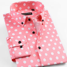 Load image into Gallery viewer, 2019 Spring New Men Polka Dot Printing Long Sleeve Shirt Fashion Male Dress Shirts Casual Formal Cotton Shirt