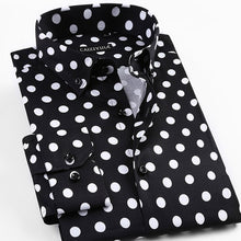 Load image into Gallery viewer, 2019 Spring New Men Polka Dot Printing Long Sleeve Shirt Fashion Male Dress Shirts Casual Formal Cotton Shirt