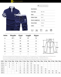 Summer Men's Tracksuit Clothing Male Short Sleeve + Shorts 2 Pieces