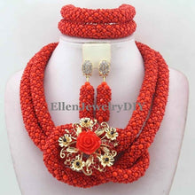 Load image into Gallery viewer, African Beads Jewelry Set  Indian Dubai