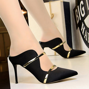 DORATASIA 2019 Spring Summer New Sexy Party Wedding Mules Women Slip-On Pointed Toe Pumps High Thin Heels Women Shoes Woman