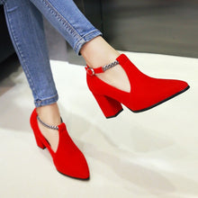 Load image into Gallery viewer, Meotina Women Pumps High Heels Ladies Shoes Elegant Pointed Toe Wedding Female Shoes 2019 Spring Fashion Size 33-43 Blue Black