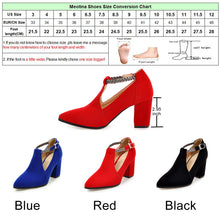 Load image into Gallery viewer, Meotina Women Pumps High Heels Ladies Shoes Elegant Pointed Toe Wedding Female Shoes 2019 Spring Fashion Size 33-43 Blue Black