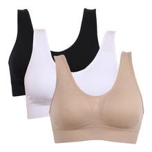 Load image into Gallery viewer, 3pcs/set bra With Pads Seamless push up bra plus size XXXL underwear wireless Active Bra black/white Drop shipping