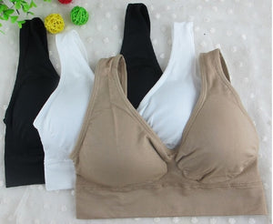 3pcs/set bra With Pads Seamless push up bra plus size XXXL underwear wireless Active Bra black/white Drop shipping