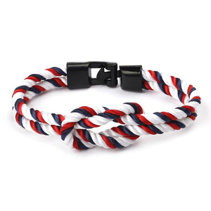 HOMOD 2019 Hot Stainless Steel Anchor Bracelets Men Nautical Survival Rope Chain