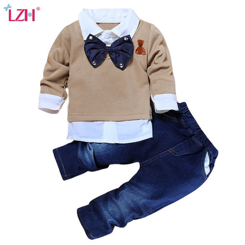 Spring Autumn Boys Clothes T-shirt+Pants 2pcs