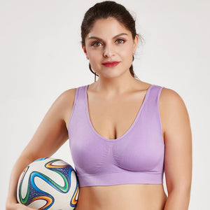 Queenral Plus Size Bras For Women Seamless Bra With Pads Big Size 5XL 6XL Bralette Push Up