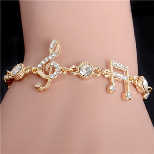 Hot 1pc Gold Color Austrian Crystal Hollow Charming Rose Flower Chain Bracelet For Women Jewelry