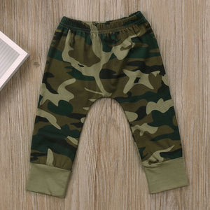 Camouflage Baby DADDYS Boys Girls Clothes Newborn T-shirt Tops Pants Outfits Set