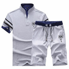 Load image into Gallery viewer, Summer Men&#39;s Tracksuit Clothing Male Short Sleeve + Shorts 2 Pieces