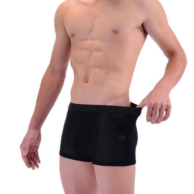 Breathable Mesh Silk Men's Boxer Four Corner Underwear