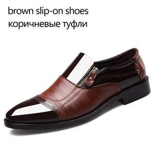 Business Dress Men Leather Men'S  Shoes  Slip On