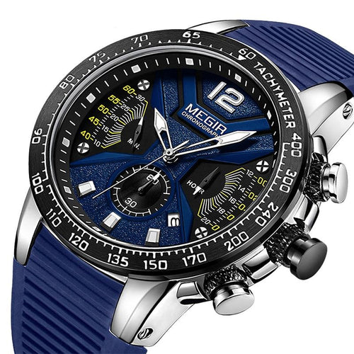 Relogio Masculino MEGIR Men Watches Silicone Sport Chronograph Quartz Military Watch Luxury Brand.