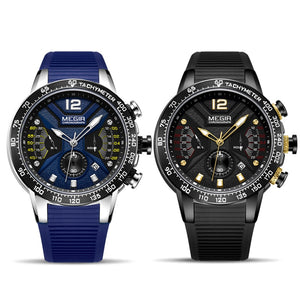 Relogio Masculino MEGIR Men Watches Silicone Sport Chronograph Quartz Military Watch Luxury Brand.