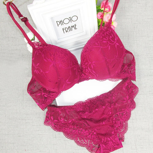 2018 brand new lace bra set solid flower three quarters women underwear hot sale girls intimate .