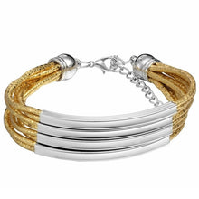 Load image into Gallery viewer, Leather Bracelet for Women Bangle Europe Beads Charms Gold Bracelet