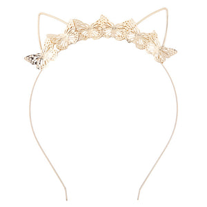 Bridal Forehead Hairband Headband Crowns Gold Metal Hollow Leaf Design Hair Hoop Wedding Hair Accessories