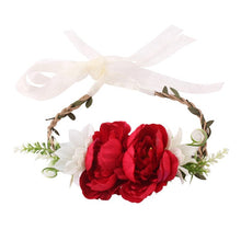 Load image into Gallery viewer, 3PCS Baby Girls Artificial Flower Headband Elastic Nylon Ribbon Newborn Headwear Set