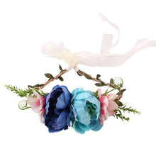 Load image into Gallery viewer, 3PCS Baby Girls Artificial Flower Headband Elastic Nylon Ribbon Newborn Headwear Set