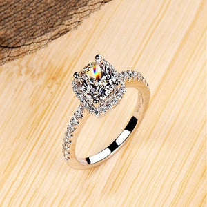 Wedding Rings For Women Square Simulated zircon Jewelry Female Engagement ring