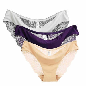 Ladies Underwear Woman Panties Sexy Lace Plus Size Panty Transparent Low-Rise Cotton Briefs Intimates New