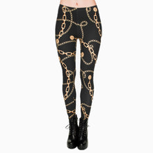 Load image into Gallery viewer, High Elasticity Legging Women Clothing Ladies Full Length Gold Chains Printing Legins Sexy Fitness Pants Workout Leggings