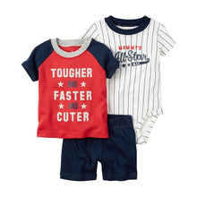 Load image into Gallery viewer, summer newborn baby boy clothes animal print t-shirt tops+rompers+shorts outfit infant clothing set new born babies suit cotton