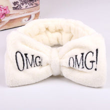 Load image into Gallery viewer, Coral Fleece Wash Face Bow Hairbands For Women Girls Headbands