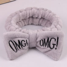 Load image into Gallery viewer, Coral Fleece Wash Face Bow Hairbands For Women Girls Headbands