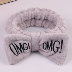 Coral Fleece Wash Face Bow Hairbands For Women Girls Headbands