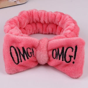 Coral Fleece Wash Face Bow Hairbands For Women Girls Headbands