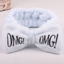 Load image into Gallery viewer, Coral Fleece Wash Face Bow Hairbands For Women Girls Headbands