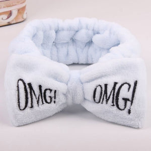 Coral Fleece Wash Face Bow Hairbands For Women Girls Headbands