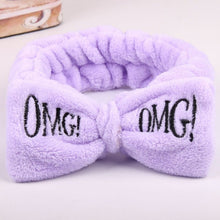 Load image into Gallery viewer, Coral Fleece Wash Face Bow Hairbands For Women Girls Headbands