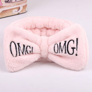 Coral Fleece Wash Face Bow Hairbands For Women Girls Headbands