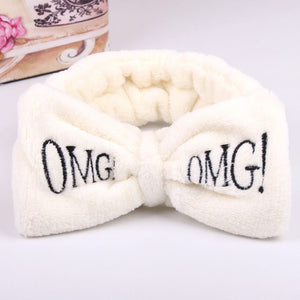 Coral Fleece Wash Face Bow Hairbands For Women Girls Headbands